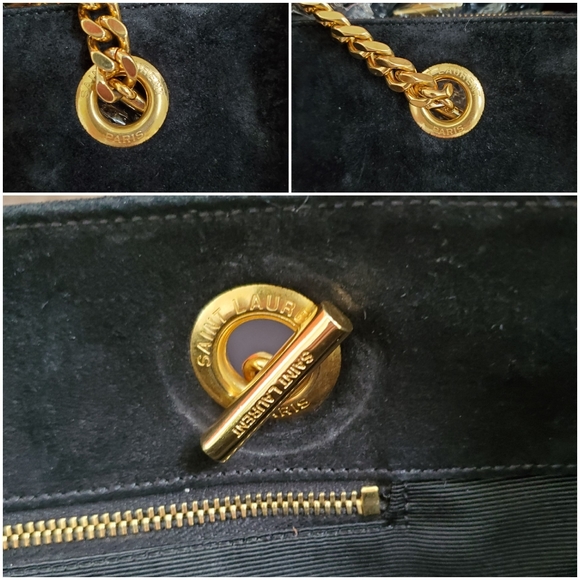 Saint Laurent suede classic tote double chain - Picture 8 of 8